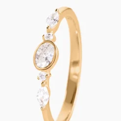 Bague Aurena Plaqué Or Jaune Oxyde De Zirconium