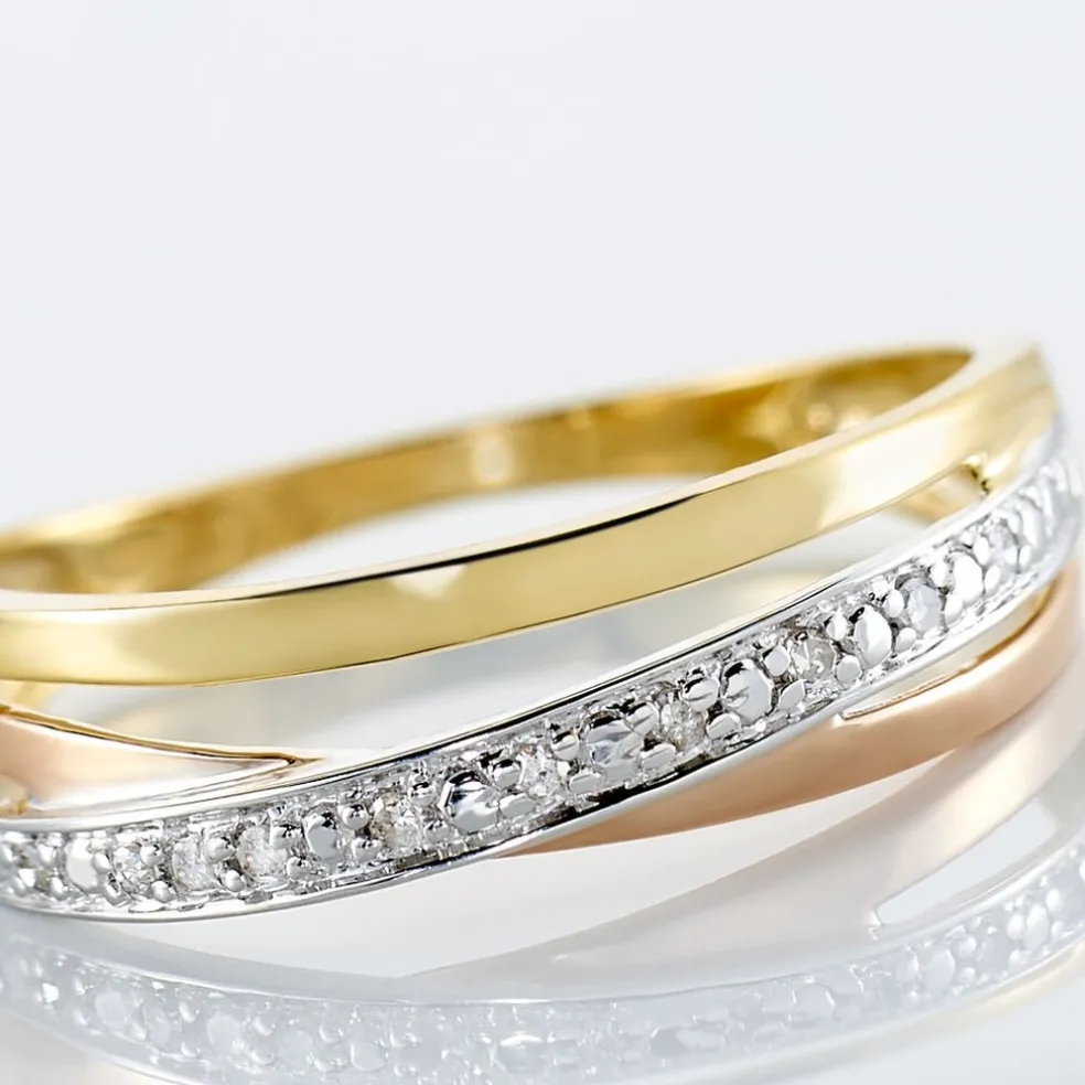Bague Baliatina Or Tricolore Diamant