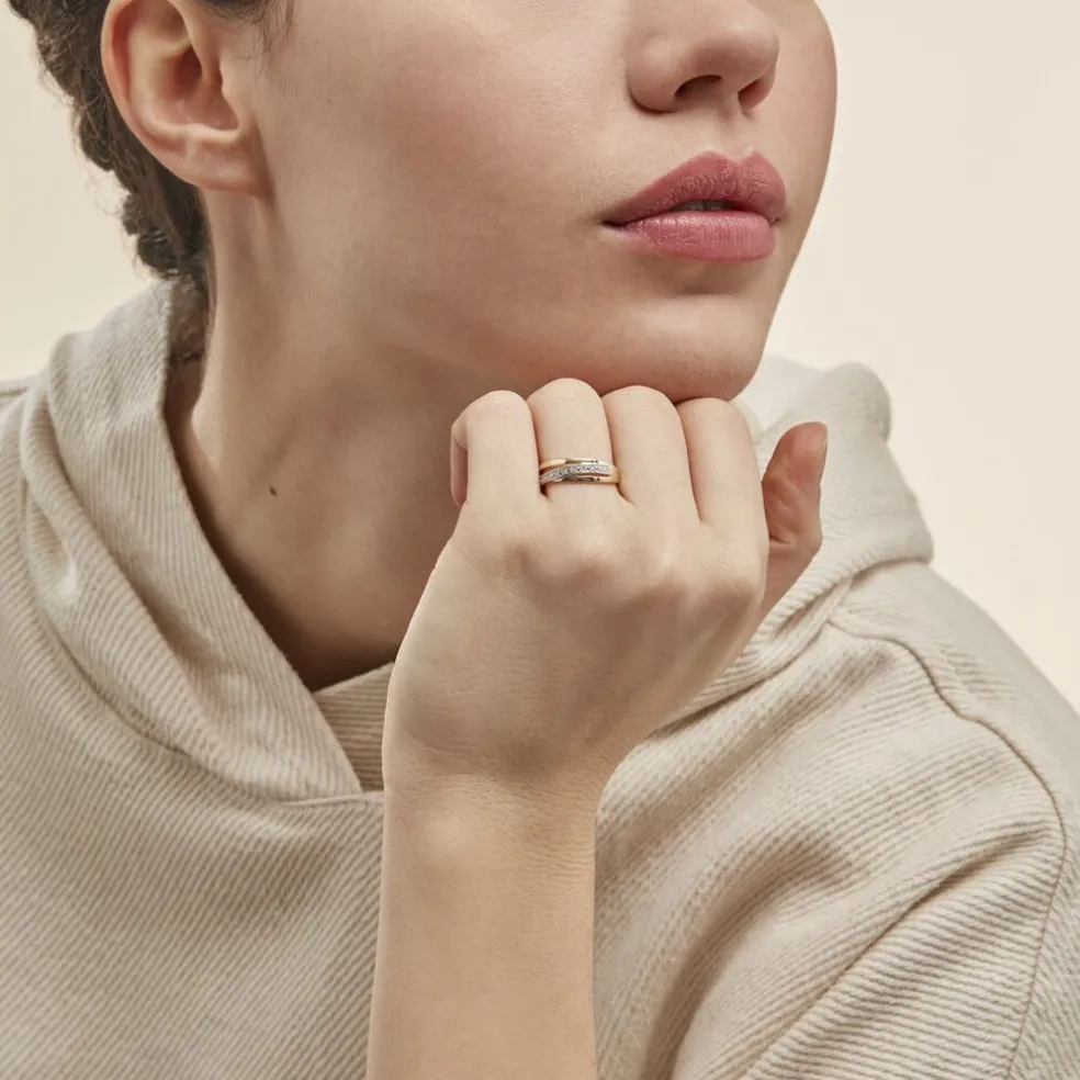 Bague Baliatina Or Tricolore Diamant