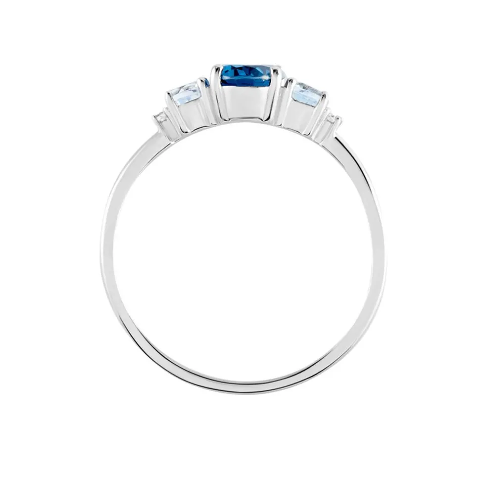 Bague Balthasar Or Blanc Topaze Topaze Oxyde