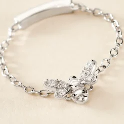 Bague Bee Good Argent Blanc Oxyde De Zirconium