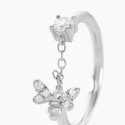 Bague Bee Good Argent Blanc Oxyde De Zirconium