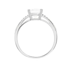 Bague Beline Or Blanc Oxyde De Zirconium