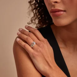 Bague Berlin Argent Bicolore Oxyde De Zirconium