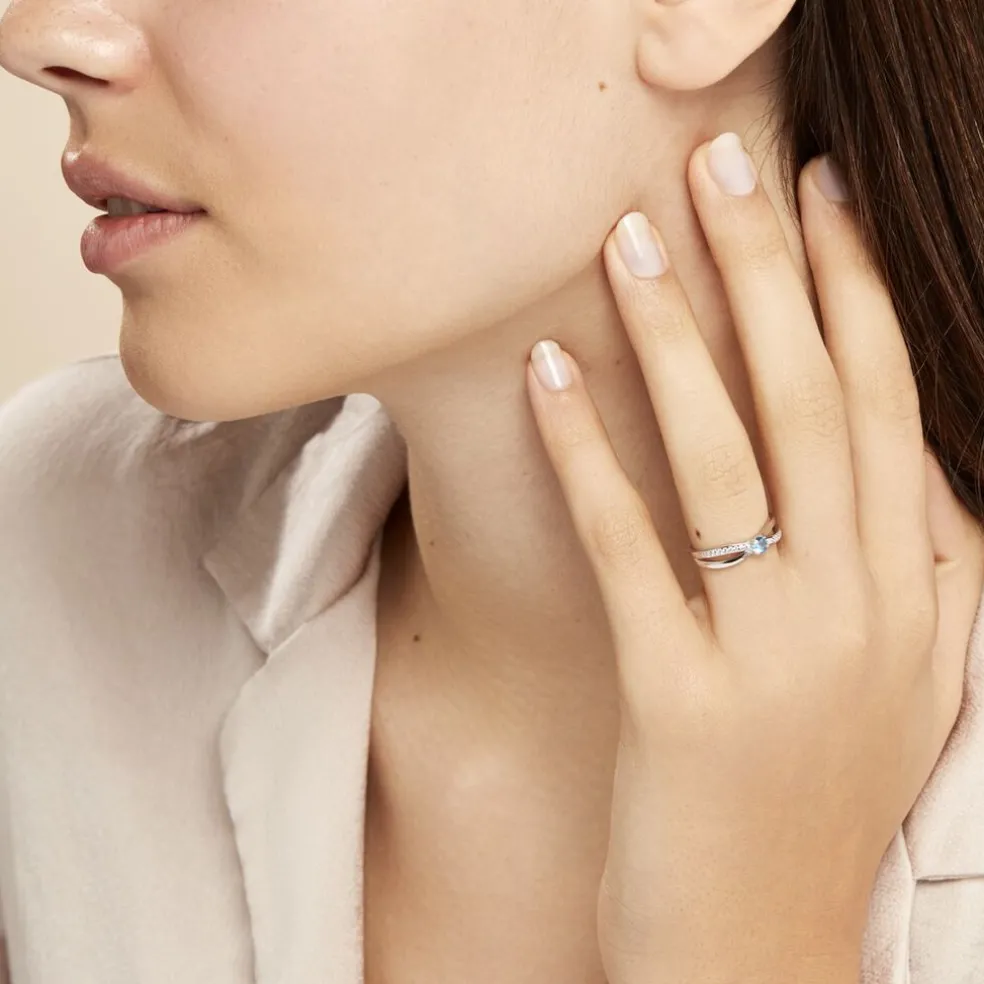 Bague Bertheline Argent Blanc Oxyde De Zirconium