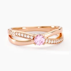 Bague Bertheline Argent Rose Oxyde De Zirconium