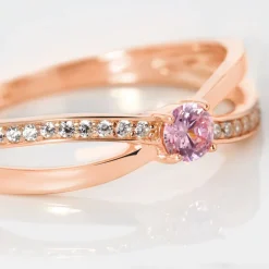 Bague Bertheline Argent Rose Oxyde De Zirconium