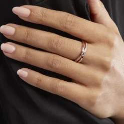 Bague Bertheline Argent Rose Oxyde De Zirconium