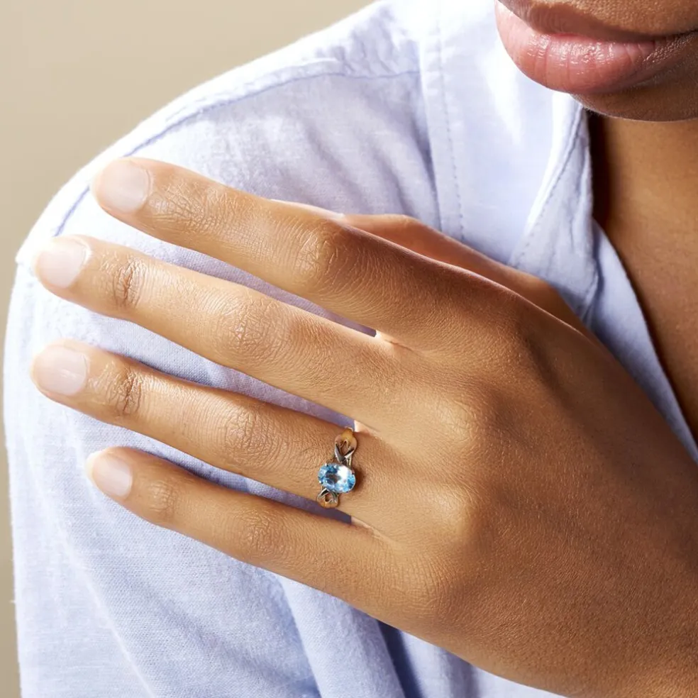 Bague Bonnie Or Bicolore Topaze