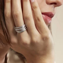 Bague Caledonia Argent Blanc Oxyde De Zirconium