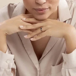 Bague Camilia Or Blanc Saphir