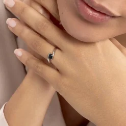 Bague Camilia Or Blanc Saphir