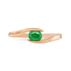 Bague Camilia Or Rose Emeraude