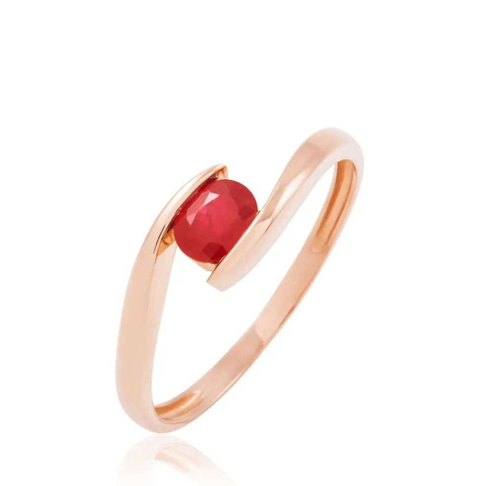 Bague Camilia Or Rose Rubis