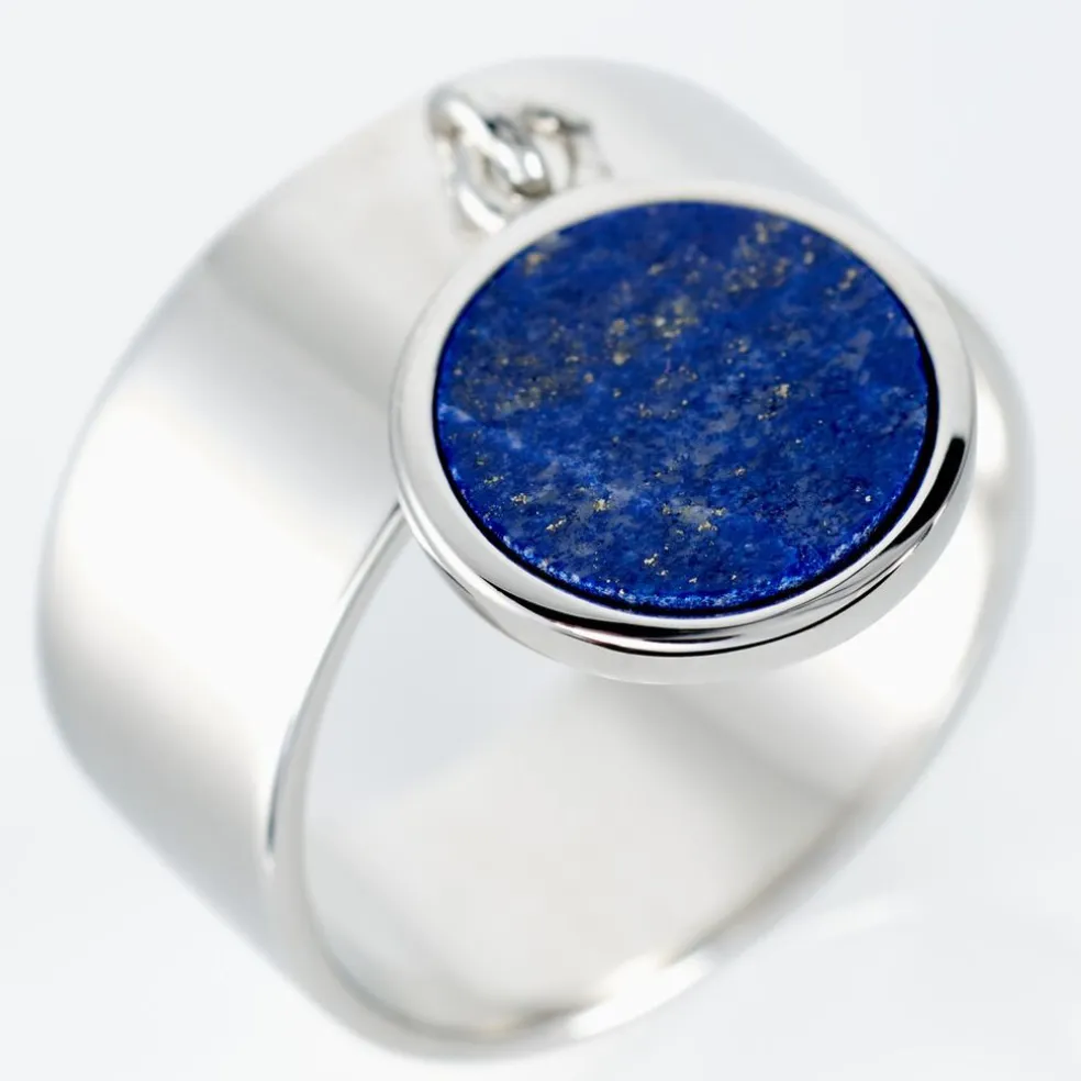 Bague Camillo Argent Blanc Lapis Lazuli