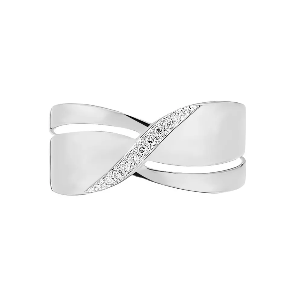 Bague Camomille Or Blanc Diamant