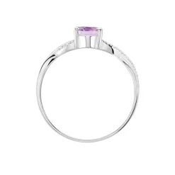Bague Candice Or Blanc Amethyste
