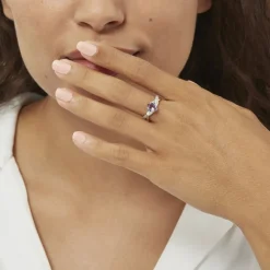 Bague Candice Or Blanc Amethyste