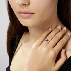 Bague Candice Or Blanc Saphir