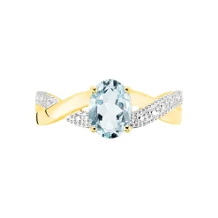 Bague Candice Or Jaune Aigue Marine
