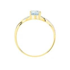 Bague Candice Or Jaune Aigue Marine