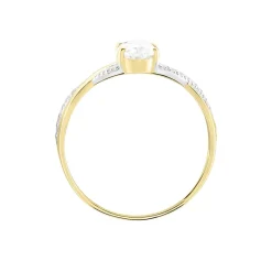 Bague Candice Or Jaune Oxyde De Zirconium