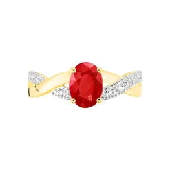 Bague Candice Or Jaune Rubis