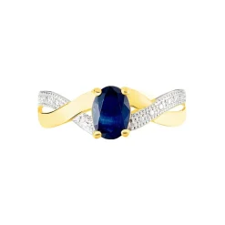 Bague Candice Or Jaune Saphir