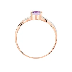 Bague Candice Or Rose Amethyste