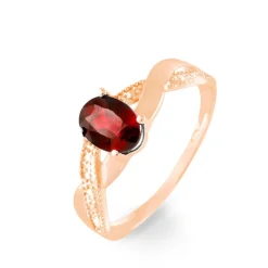 Bague Candice Or Rose Grenat