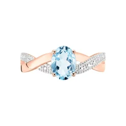 Bague Candice Or Rose Topaze