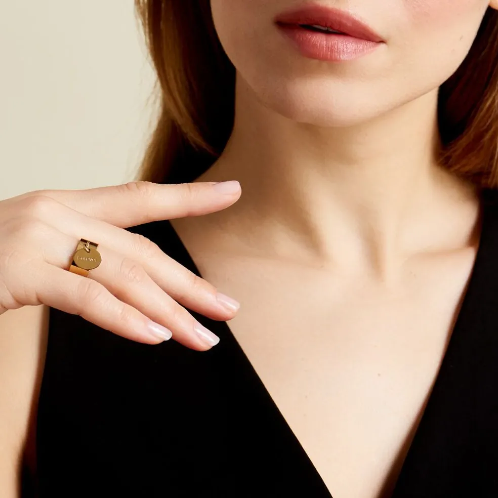 Bague Capri Acier Jaune