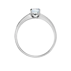 Bague Carrol Or Blanc Topaze Oxyde De Zirconium