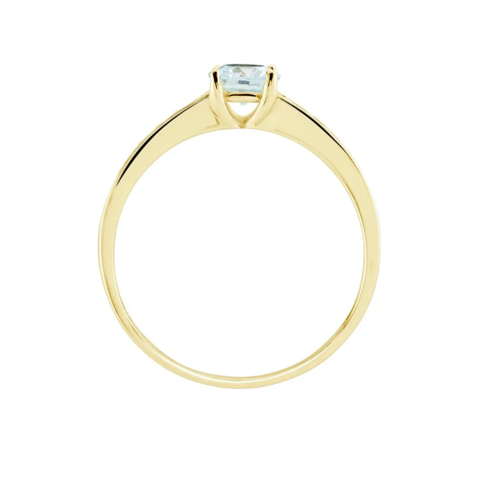 Bague Carrol Or Jaune Topaze Oxyde De Zirconium