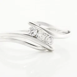 Bague Cascade Argent Blanc Oxyde De Zirconium