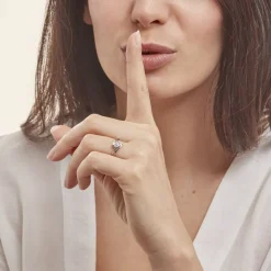 Bague Cascade Argent Blanc Oxyde De Zirconium