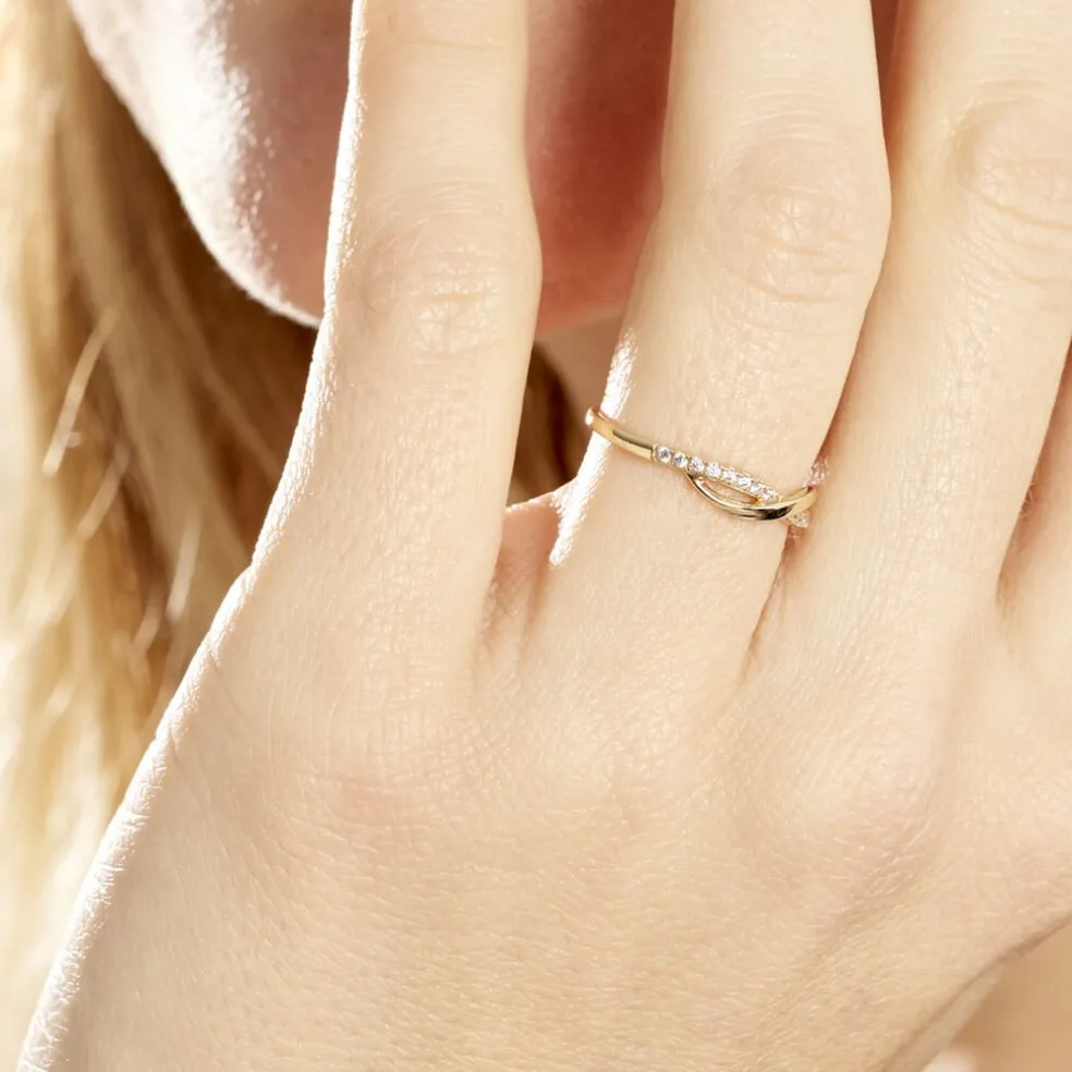 Bague Cass Or Jaune Oxyde