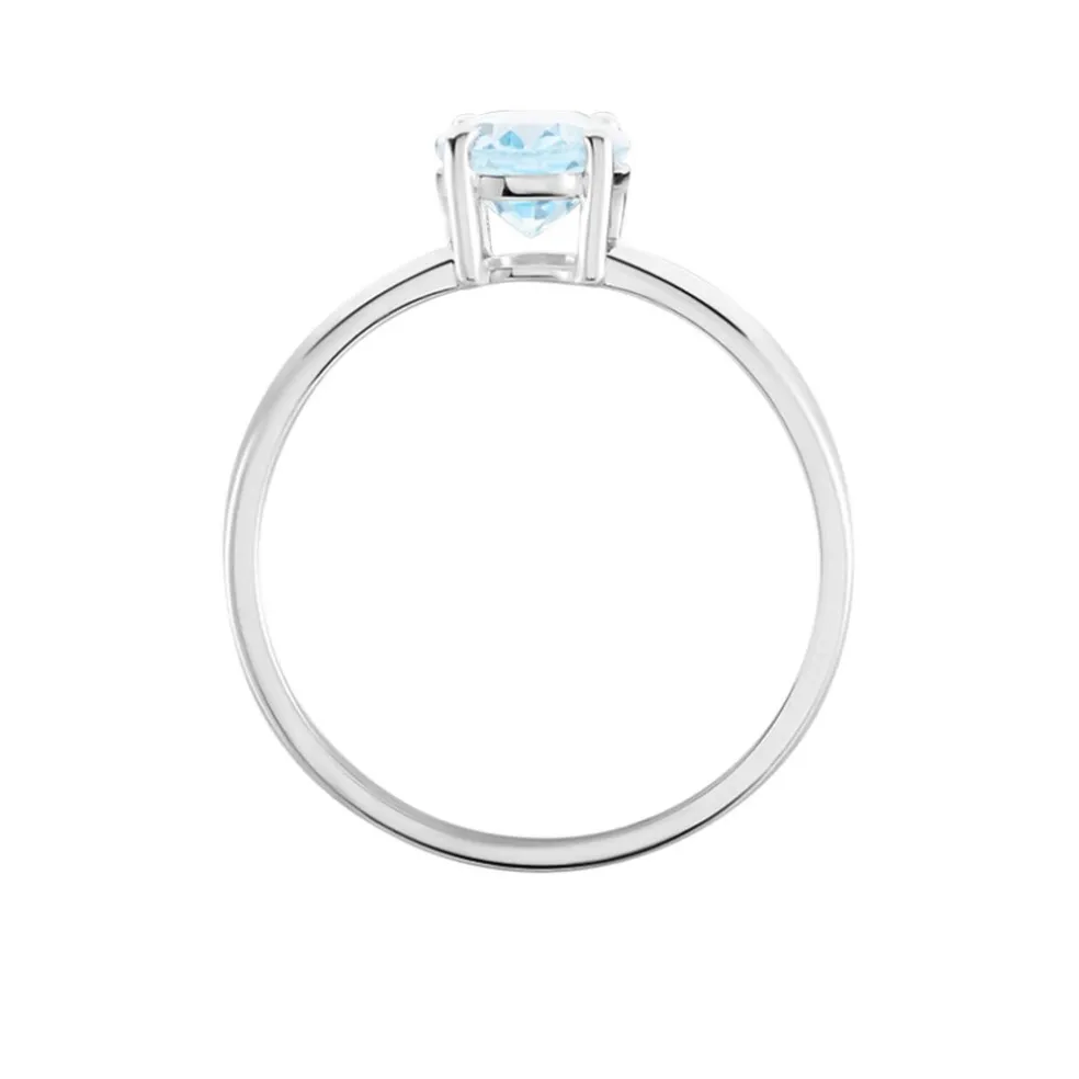 Bague Cassius Or Blanc Topaze Bleu Sky