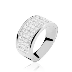 Bague Cecelia Argent Blanc Oxyde De Zirconium