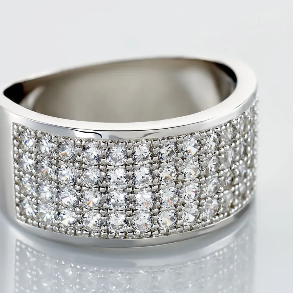 Bague Cecelia Argent Blanc Oxyde De Zirconium