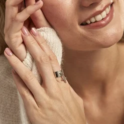 Bague Cecil Argent Blanc