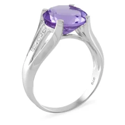 Bague Cecile Or Blanc Topaze Et Diamant