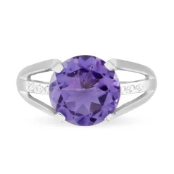 Bague Cecile Or Jaune Quartz Et Diamant