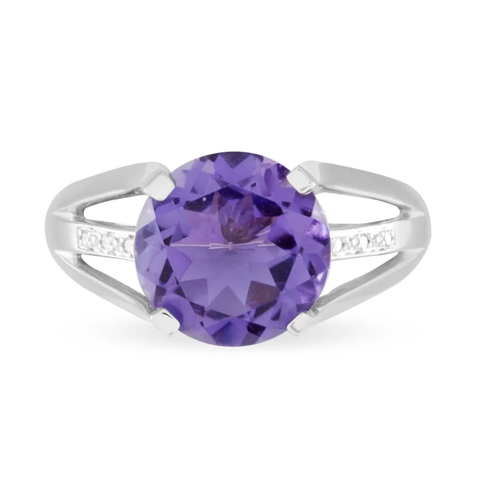 Bague Cecile Or Rose Quartz Et Diamant