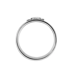 Bague Cedric Acier Blanc