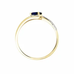 Bague Celestine Or Jaune Saphir Et Diamant