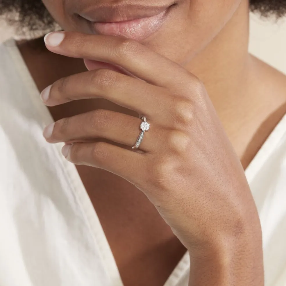Bague Celia Or Blanc Diamant