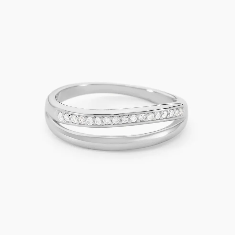 Bague Celimene Argent Blanc Oxyde De Zirconium