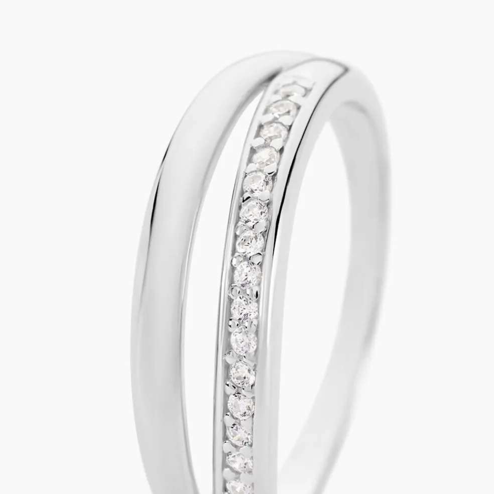 Bague Celimene Argent Blanc Oxyde De Zirconium