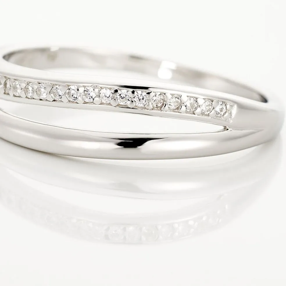 Bague Celimene Argent Blanc Oxyde De Zirconium